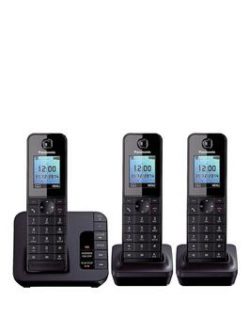 Panasonic Tgh-223Eb Cordless Telephone With Answering Machine And Nuisance Call Block - Trio